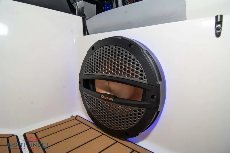 Slide: The Image of 2023 MasterCraft X24 boat with Klipsch speaker system. - 47