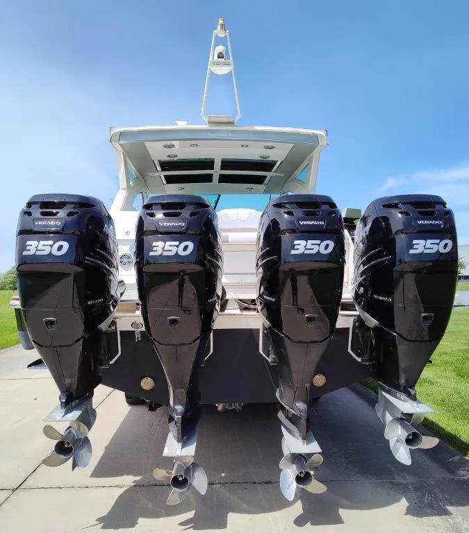 Slide: The Image of 2017 Formula 430 Super Sport Crossover with four powerful 350 horsepower outboard engines. - 43