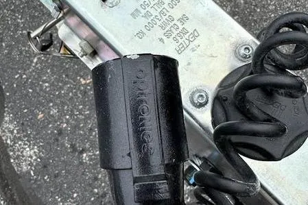 Slide: The Image of Trailer hitch and wiring for 2023 Mako SKIFF 19 CC boat. - 9