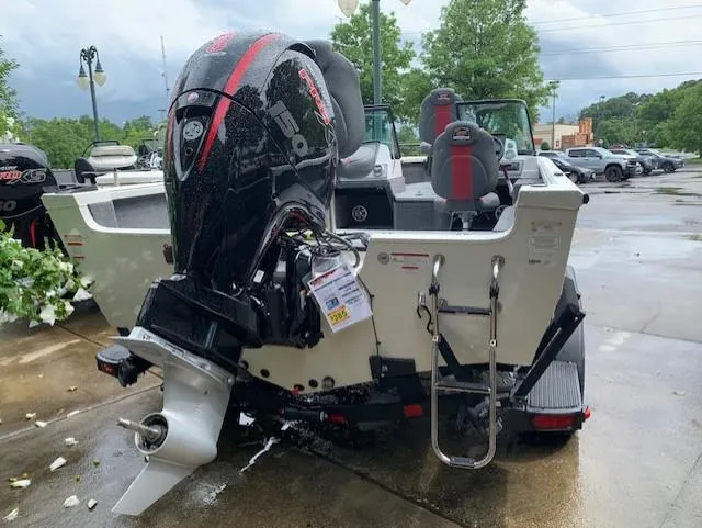 Slide: The Image of 2023 Ranger VS1882SC Angler boat with 150 HP outboard motor, rear view. - 5