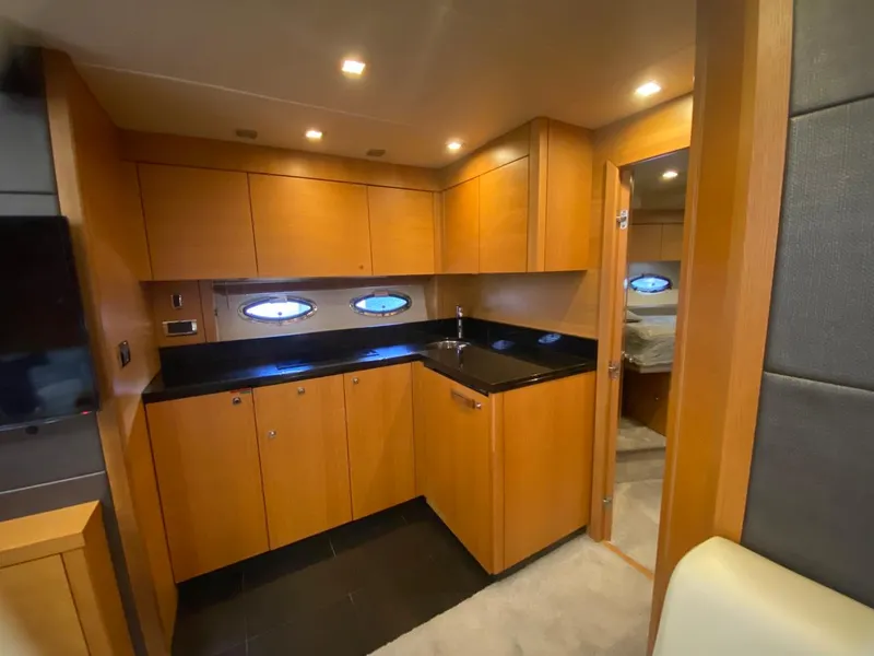 Slide: The Image of Luxurious kitchen interior of 2014 Sunseeker 48 Portofino XPS yacht. - 38