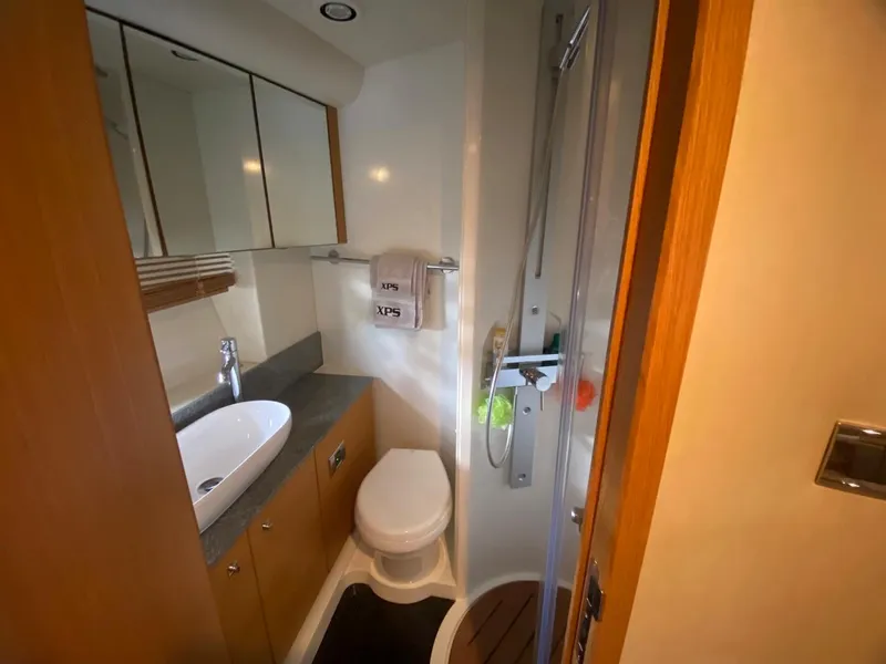 Slide: The Image of Luxurious bathroom in 2014 Sunseeker 48 Portofino XPS yacht. - 48