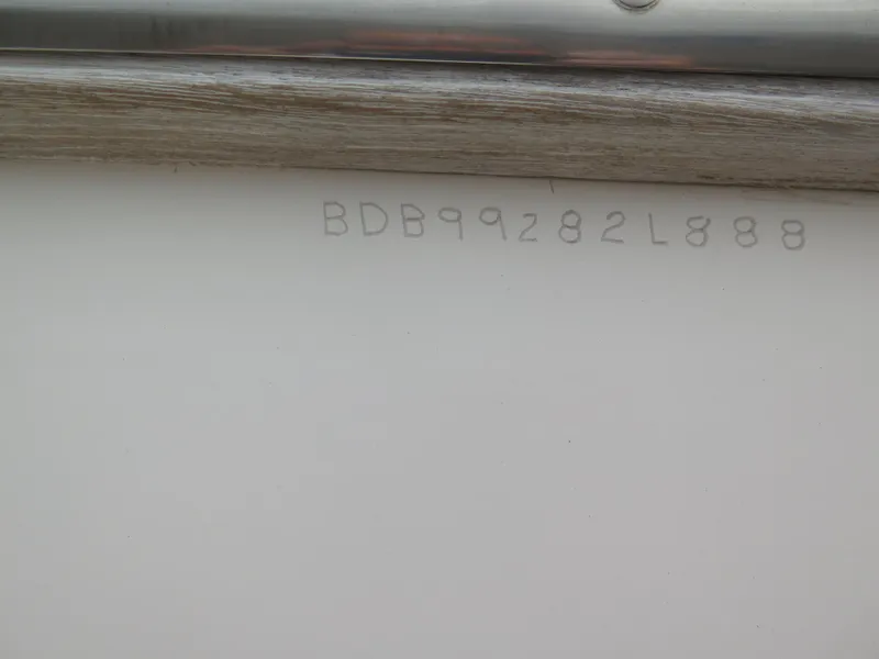 Slide: The Image of Hull identification number on 1988 Blackman 26 Billfisher boat. - 7