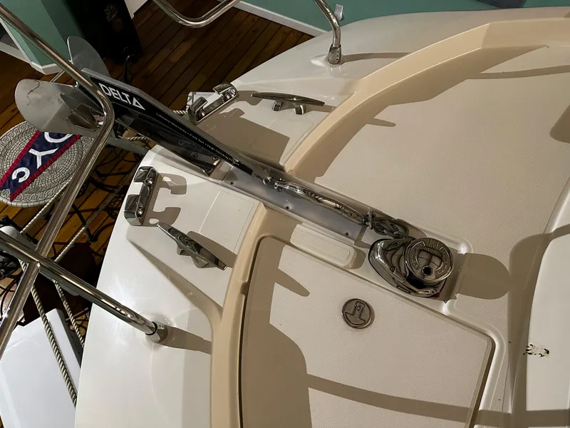 Slide: The Image of Prestige 420S 2020 yacht deck with Delta anchor and stainless steel fittings. - 15