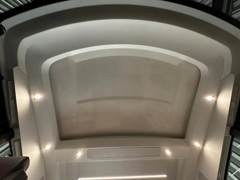 Slide: The Image of Ceiling interior of 2020 Prestige 420S yacht with modern lighting design. - 19