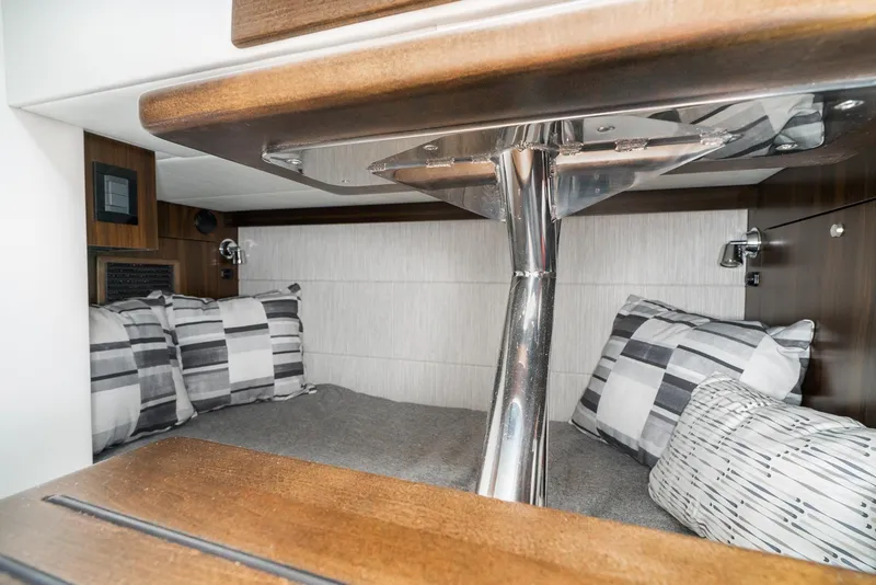 Slide: The Image of Luxurious cabin interior of 2025 Cruisers Yachts 34 GLS with modern decor. - 33