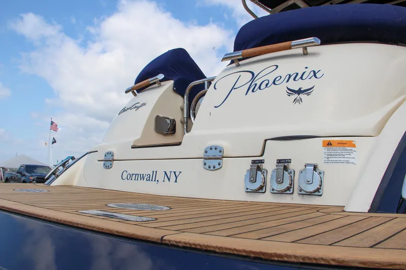 Slide: The Image of 2017 Chris-Craft Launch 36 boat named Phoenix, docked in Cornwall, NY. - 15