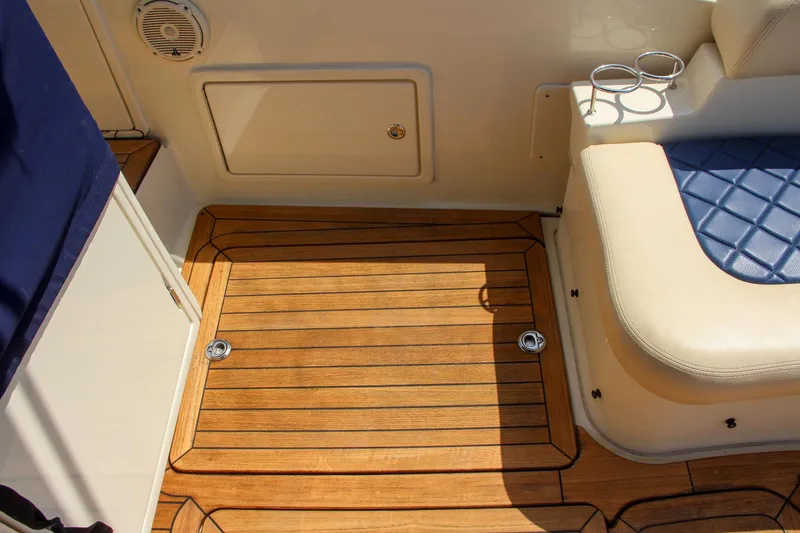 Slide: The Image of 2017 Chris-Craft Launch 36 teak deck and seating area. - 35