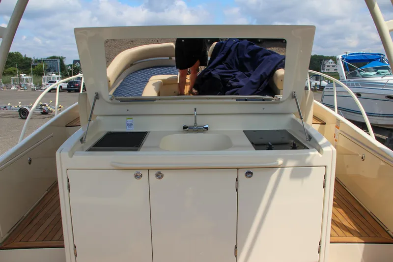 Slide: The Image of 2017 Chris-Craft Launch 36 boat with outdoor sink and grill station. - 43