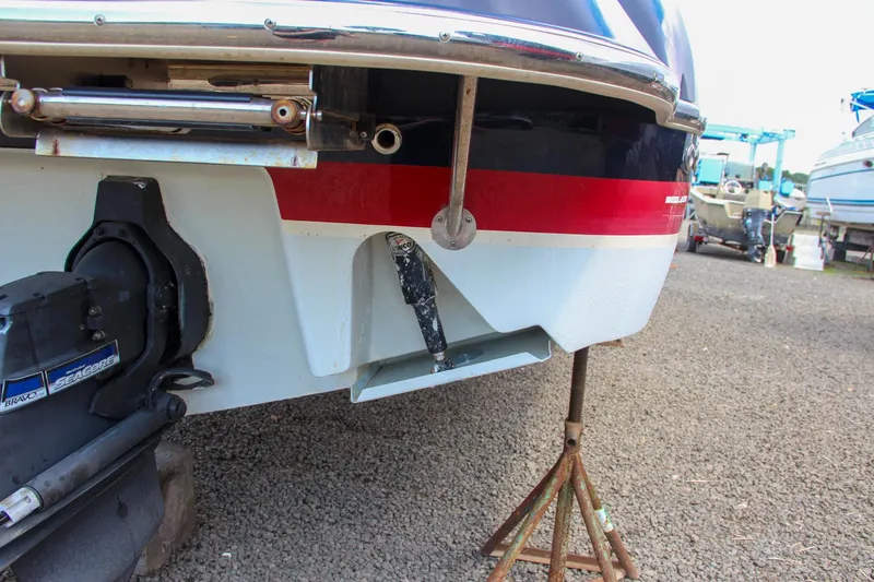 Slide: The Image of 2017 Chris-Craft Launch 36 boat stern on dry dock. - 6