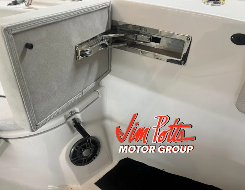 Slide: The Image of 2023 Sea Fox 268 Commander interior detail with Jim Potts Motor Group logo. - 35