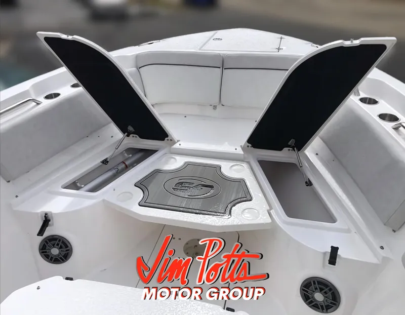 Slide: The Image of 2023 Sea Fox 268 Commander boat interior with open storage compartments. - 36