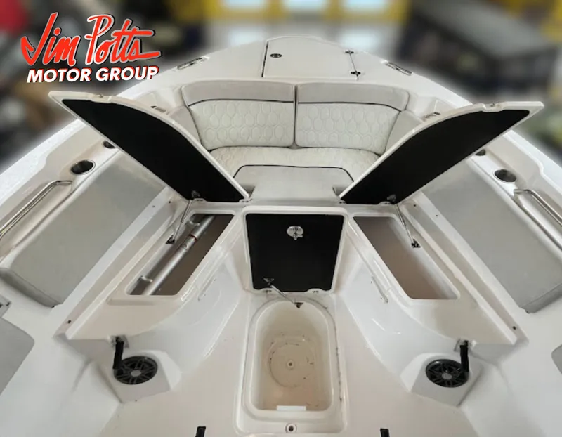 Slide: The Image of 2023 Sea Fox 268 Commander boat interior with open storage compartments. - 38