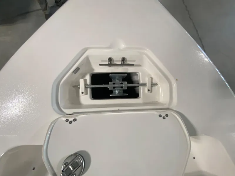 Slide: The Image of 2024 Key West 179 FS boat anchor storage compartment. - 14