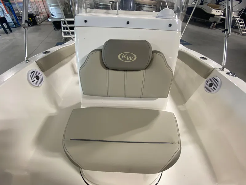 Slide: The Image of 2024 Key West 179 FS boat interior seating and console. - 18
