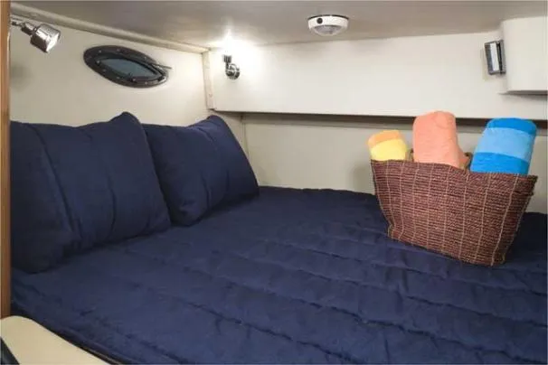 Slide: The Image of 2008 Regal 2665 Commodore boat on water, rear view with driver. - 4