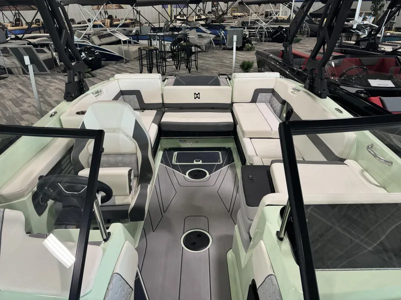 Slide: The Image of 2023 Heyday H22 boat interior with spacious seating and modern design. - 4