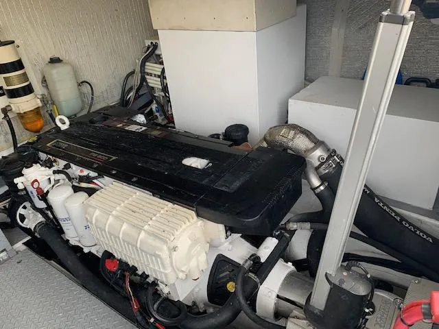 Slide: The Image of Engine room of a 2015 Regal 42 Sport Coupe yacht. - 29
