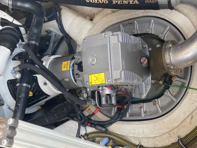 Slide: The Image of Engine compartment of a 2015 Regal 42 Sport Coupe with Volvo Penta components. - 30