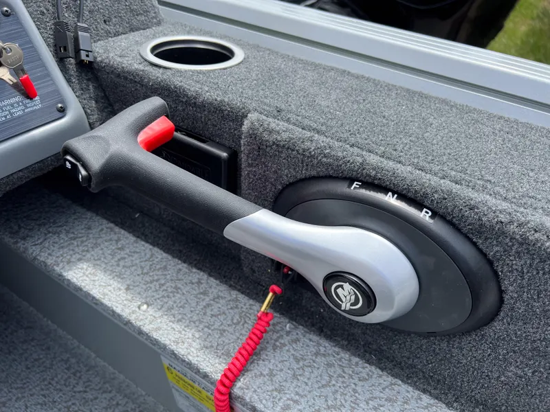 Slide: The Image of 2023 Starcraft Stealth 166 DC boat throttle control handle. - 10