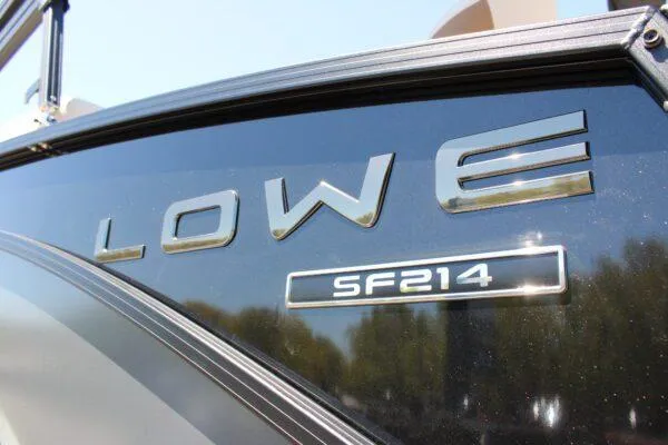 Slide: The Image of 2023 Lowe SF214 Sport Fish boat model nameplate. - 17