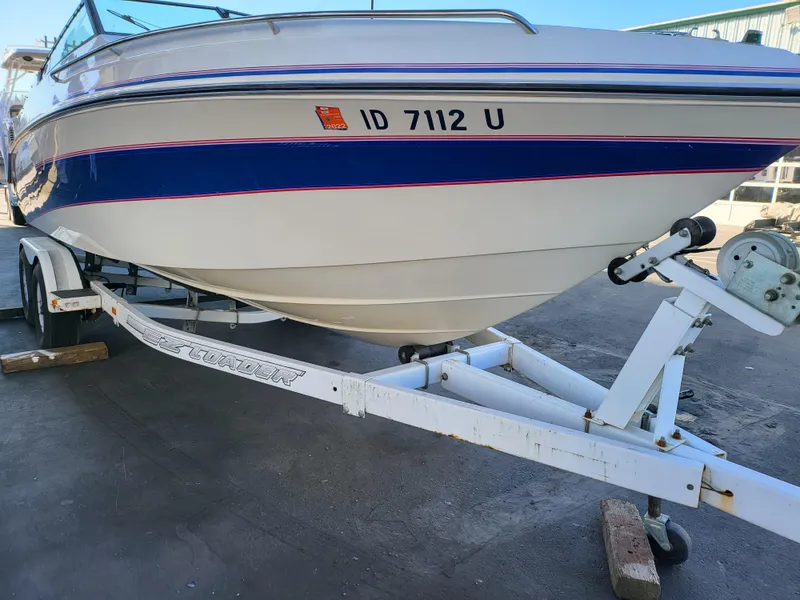 Slide: The Image of 1988 Wellcraft 220 Elite boat on a trailer, ID 7112 U registration. - 10