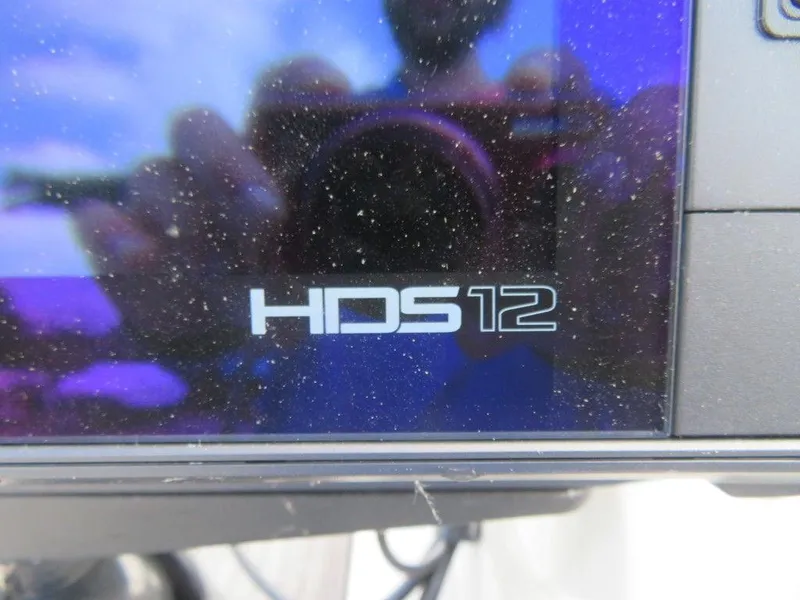Slide: The Image of Close-up of HDS 12 display on 2022 Starcraft 231 OB boat. - 14