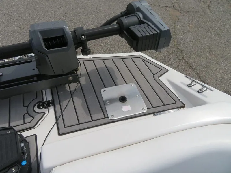 Slide: The Image of 2022 Starcraft 231 OB boat deck with mounted equipment. - 24