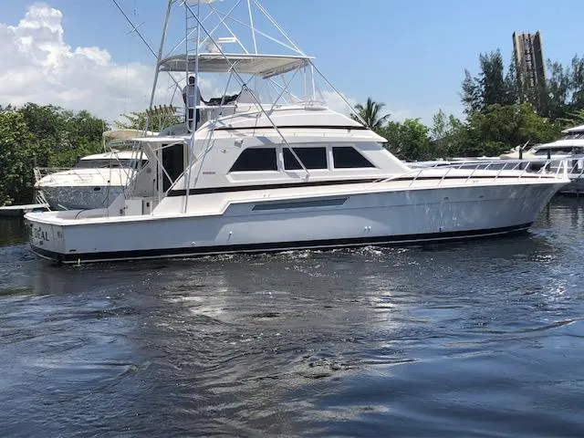 The Image of 1997 Bertram Convertible yacht on calm water. - 0