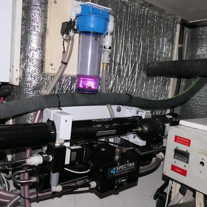 Slide: The Image of Engine room of 2020 Alden Motor Yacht with Spectra watermaker system. - 31