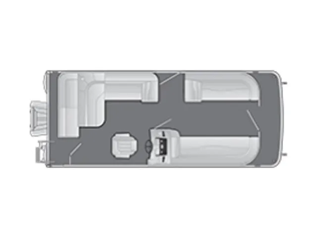 Slide: The Image of Top view of 2024 Bennington 218 SL pontoon boat layout. - 17