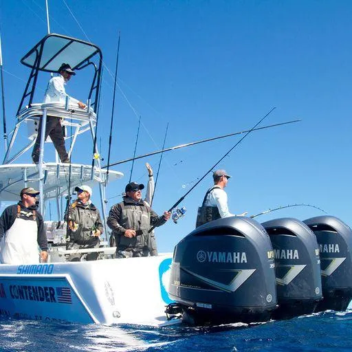 Slide: The Image of Fishing on a 2025 Contender 39ST boat with Yamaha engines. - 5