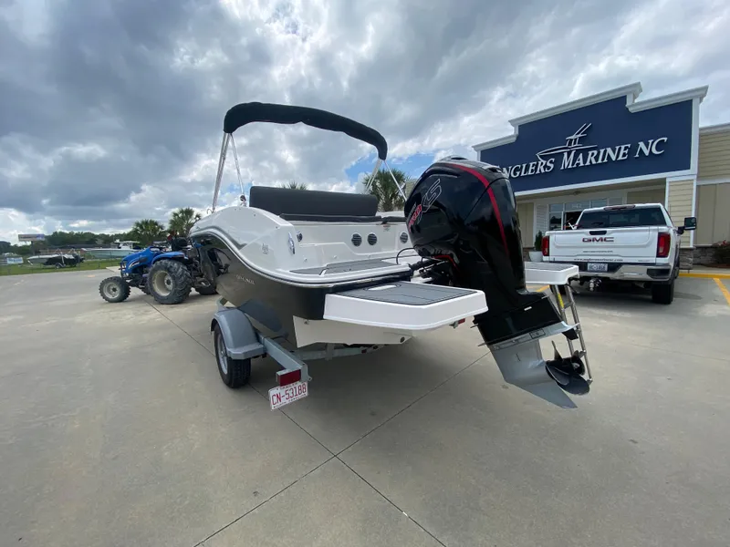 Slide: The Image of 2022 Bayliner DX2000 boat at Angler's Marine NC dealership. - 3