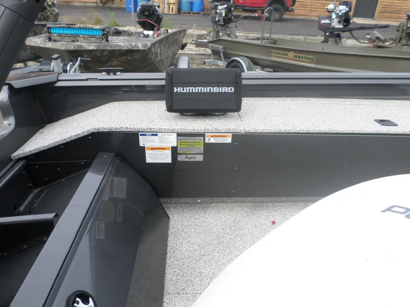 Slide: The Image of 2023 Polar Kraft OLV 186 T boat interior with Humminbird fish finder. - 4