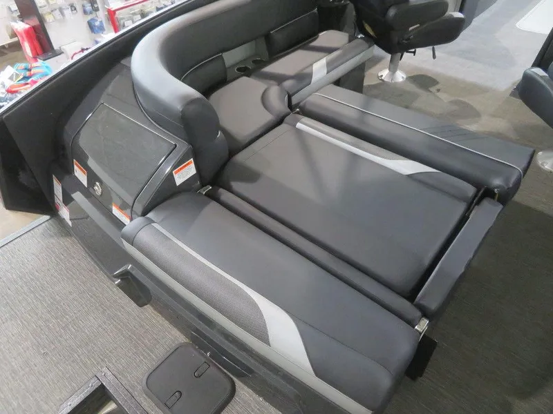 Slide: The Image of 2023 Crest Caribbean RS 250 SLS CP3 boat interior seating area. - 19