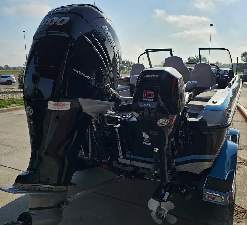 Slide: The Image of 2023 Nitro ZV21 boat with Mercury outboard motors. - 1