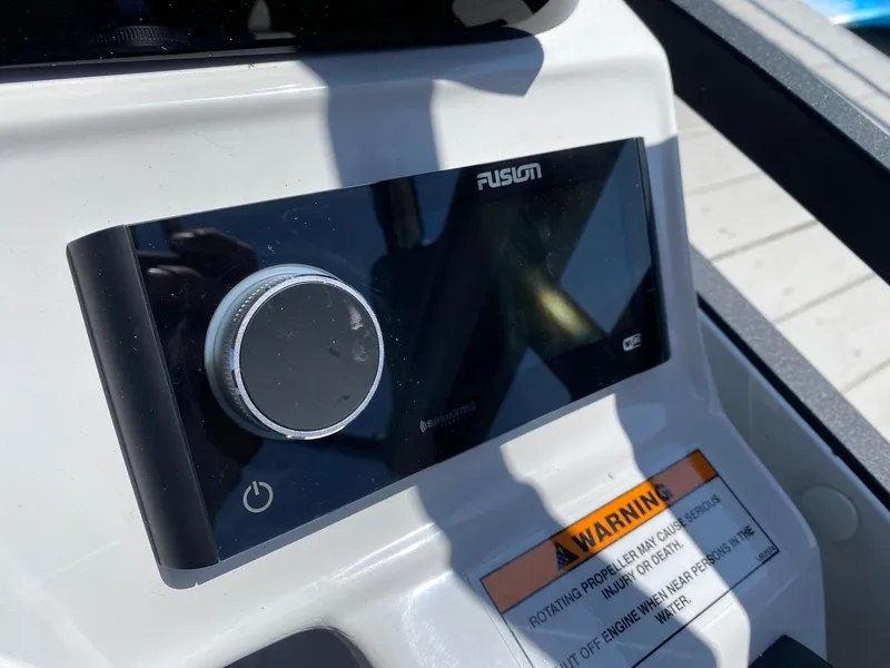 Slide: The Image of 2024 JC NEPTOON SPORT 21TT boat dashboard with Fusion stereo system - 17