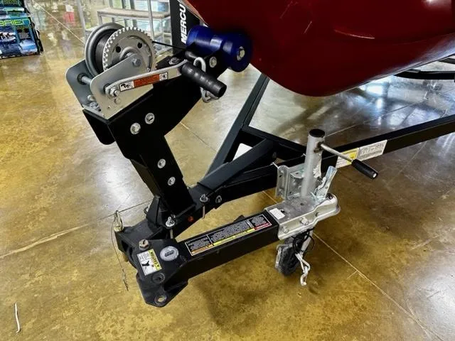 Slide: The Image of 2024 Bayliner Element M15 boat trailer hitch and winch system. - 15