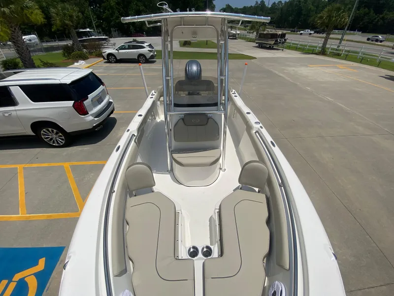 Slide: The Image of 2024 Key West 203 FS boat with spacious seating and modern design. - 26