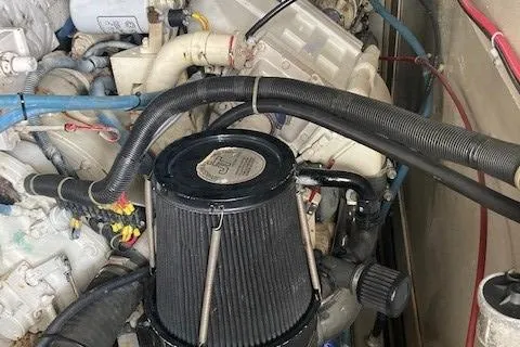 Slide: The Image of Engine compartment of a 1998 Ocean Yachts 45 Super Sport. - 21