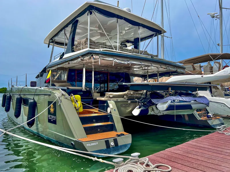 Slide: The Image of 2017 Fountaine Pajot Ipanema 58 Power Catamaran docked at marina. - 5