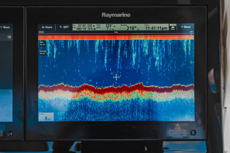 Slide: The Image of Raymarine fishfinder display on 2016 Boston Whaler 420 Outrage boat. - 30
