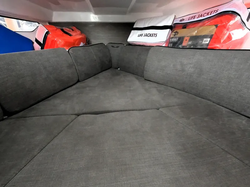 Slide: The Image of Interior cabin of 2022 Beneteau Flyer 8 SUNdeck with life jackets. - 37
