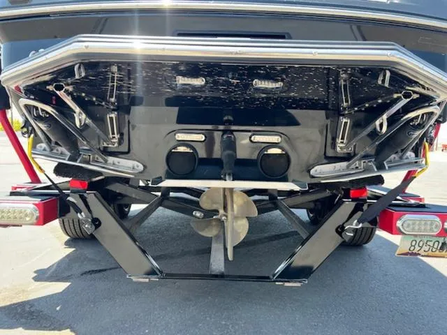 Slide: The Image of 2014 Supra SC350-550 boat stern with propeller and trailer. - 8