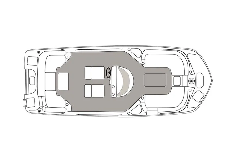 Slide: The Image of 2024 Hurricane SunDeck Sport CC 231 OB boat logo. - 29