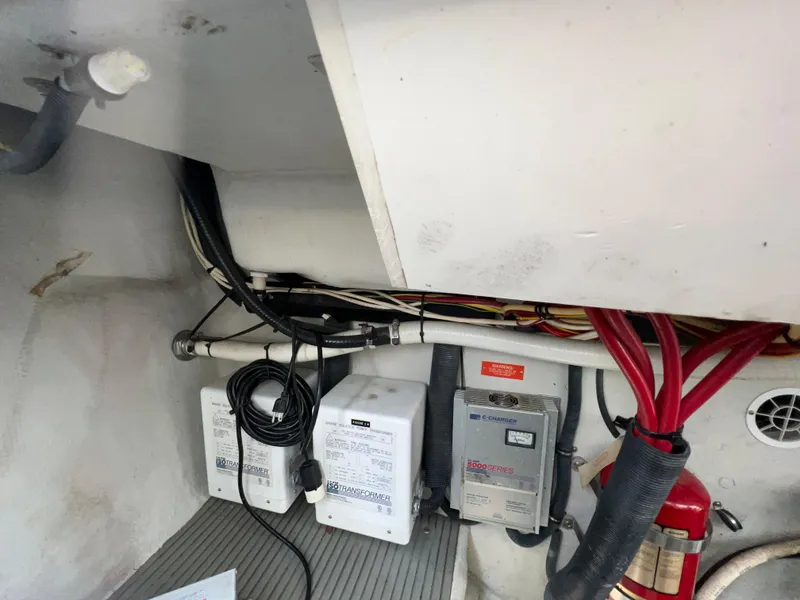 Slide: The Image of Electrical system and wiring inside a 2004 Cobalt 360 boat. - 30