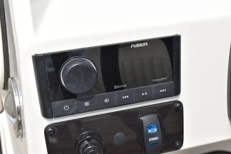 Slide: The Image of 2023 Stingray 231DC boat stereo system with Bluetooth connectivity. - 29