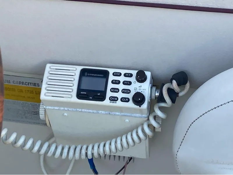 Slide: The Image of VHF radio on a 2000 Crownline 268 boat. - 11