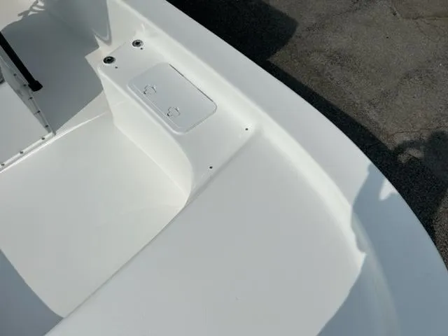 Slide: The Image of 2024 Savannah SS21 boat interior detail with storage compartment. - 17