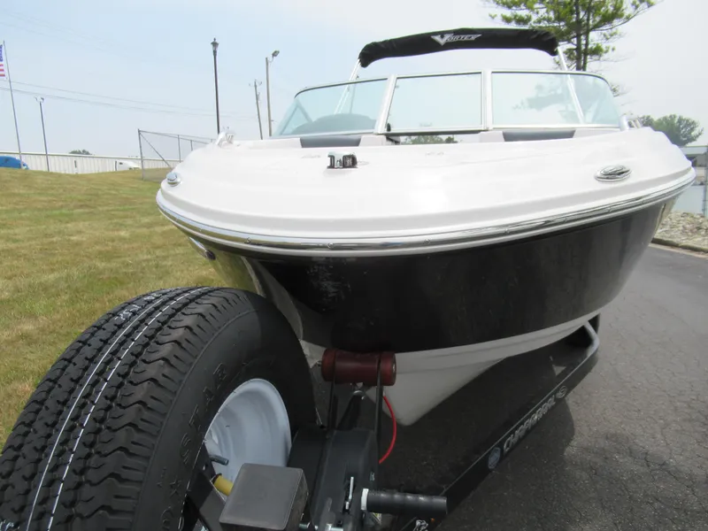 Slide: The Image of 2020 Vortex 203 VR boat on trailer, front view. - 6